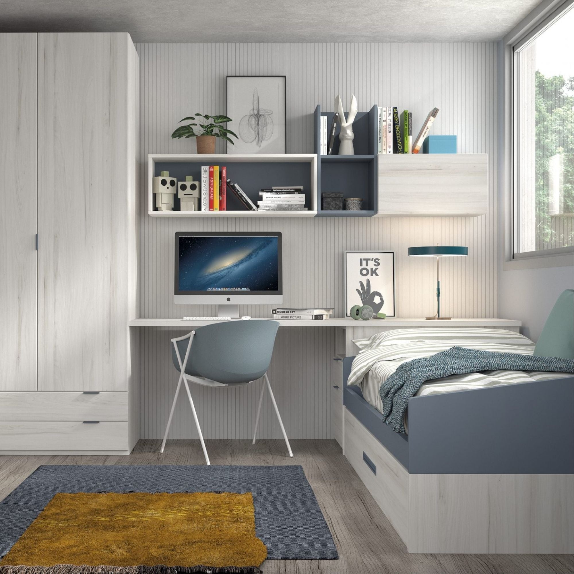 Une chambre complète pour vos enfants, que vous pourrez configurer selon vos espaces et vos besoins.