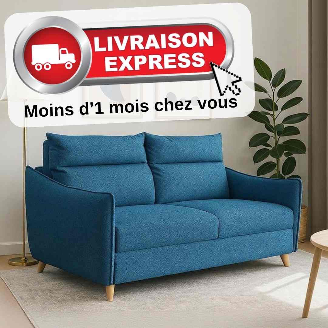 Gamme de canapé qui sont en stock chez le fabriquant et qui seront livrés dans moins d'un mois