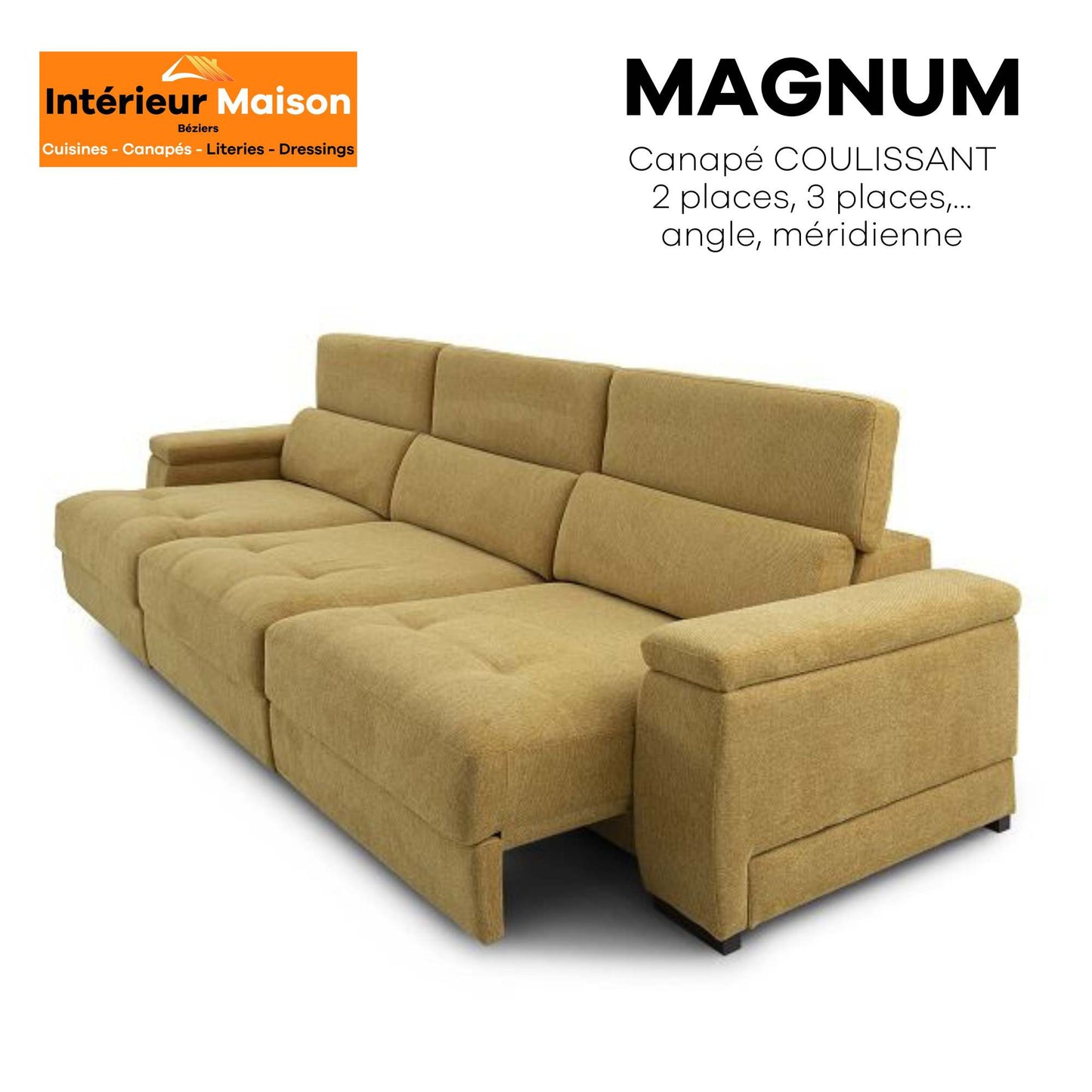Canapé MAGNUM Coulissant, Droit ou en Angle