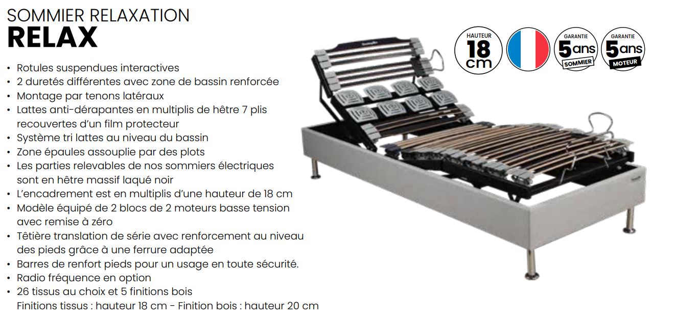 PROMO BON D'ACHAT 1000€ Ensemble Lit électrique Dunlopillo DUNLOMIXTE + Matelas EVASION