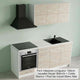 Meubles 184cm Noyer Blanchi + PDT Blanc Mat