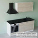 Meubles 184cm Noyer Blanchi + PDT Noir Vulcan