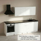 Meubles 244cm Blanc Brillant + PDT Noir Vulcan