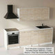 Meubles 244cm Noyer Blanchi + PDT Blanc Mat