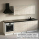 Meubles 244cm Noyer Blanchi + PDT Noir Vulcan