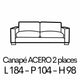 ACERO 2 places 184cm