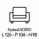 ACERO 1 place 126cm