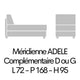Méridienne complémentaire 72x168cm
