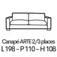 ARTE 2/3 Places 198cm