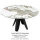 Ø 135cm (95/135) H76 Marbre Calcatta