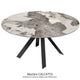 Ø 150cm (100/150) H76 Marbre Calcatta