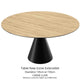 Ø 135cm (95/135) H76 Chêne Clair