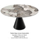 Ø 135cm (95/135) H76 Marbre Calcatta