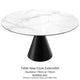 Ø 135cm (95/135) H76 Marbre Blanc