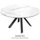 Ø 150cm (100/150) H76 Marbre Blanc