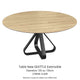 Ø 150cm (100/150) H76 Chêne Clair