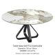 Ø 150cm (100/150) H76 Marbre Calcatta