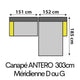 303cm Méridienne Fixe