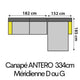 334cm Méridienne Fixe