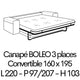 BOLEO 16 Couchage 160 x 190