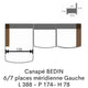 6/7 p Méridienne Gauche 388cm