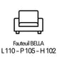 BELLA 1 Place 105cm - Cuir