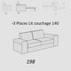 Couchage 140 X 190 + Jambes Relax électrique