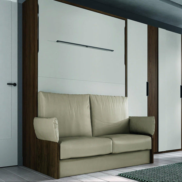 Canapé avec armoire lit escamotable