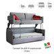 Canapé Double Lits Superposés 100x222cm