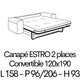 ESTRO 18 Couchage 120 x 190