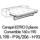 ESTRO 18 Couchage 160 x 190
