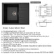 Evier Cube 62cm Noir