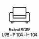 FIORE 1 place 98cm Cuir