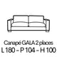 GALA 2 places 180cm