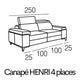 HENRI 4 places 250cm