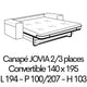 JOVIA 16 Couchage 140 x 190