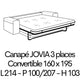 JOVIA 16 Couchage 160 x 190