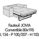 JOVIA 16 Couchage 80 x 190