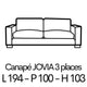 JOVIA 3 places 194cm