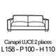 LUCE 2 places 158cm