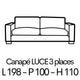 LUCE 3 places 198cm
