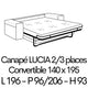 LUCIA 18 Couchage 140 x 190