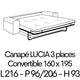 LUCIA 18 Couchage 160 x 190