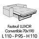 LUXOR 1 place 110cm (Couch 70x190) - Tissus