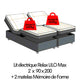 2 x 90x200 + 2 Matelas MDF