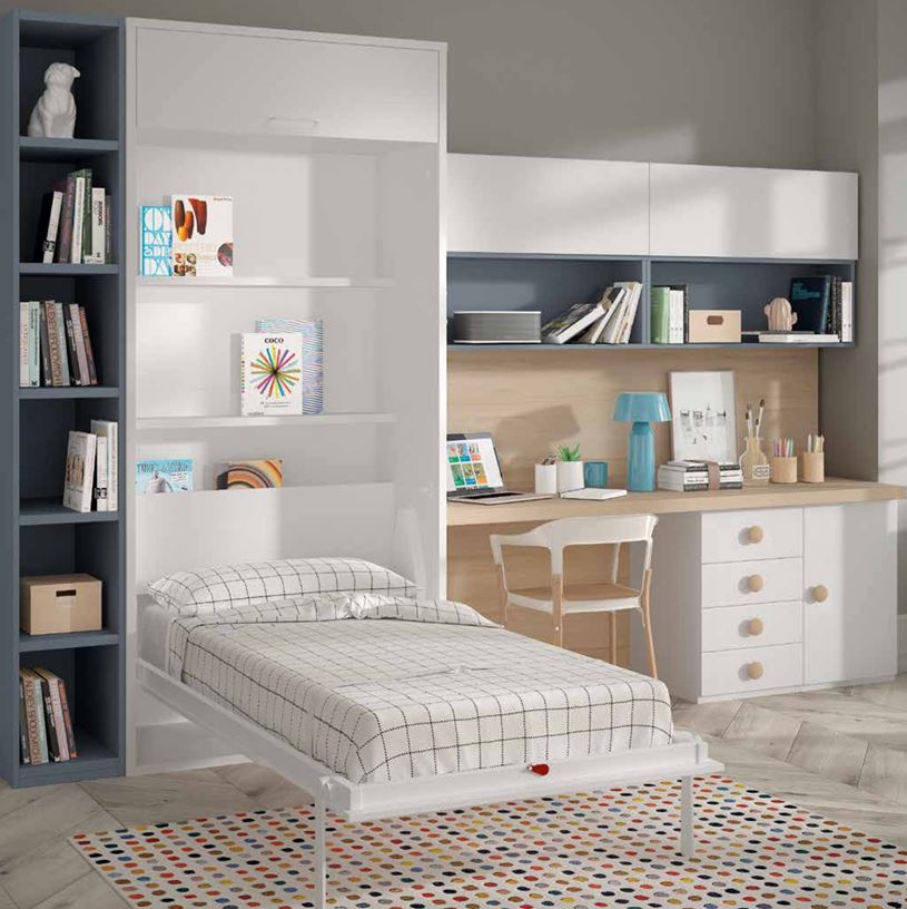 Lit armoire escamotable vertical 1 personne