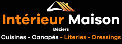 Logo intérieur maison Béziers, cuisiniste, cuisines équipée, canapés modulables, literies, dressing sur mesure