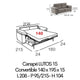 3 p Couchage 140 x 195