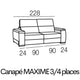 MAXIME 3/4 places 228cm