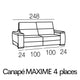 MAXIME 4 places 248cm